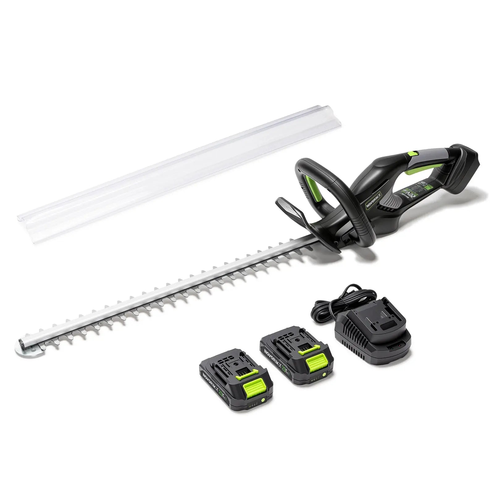 NovorikX Obsidian Black 20V Cordless 17-Inch Pole Hedge Trimmer Kit NovorikX