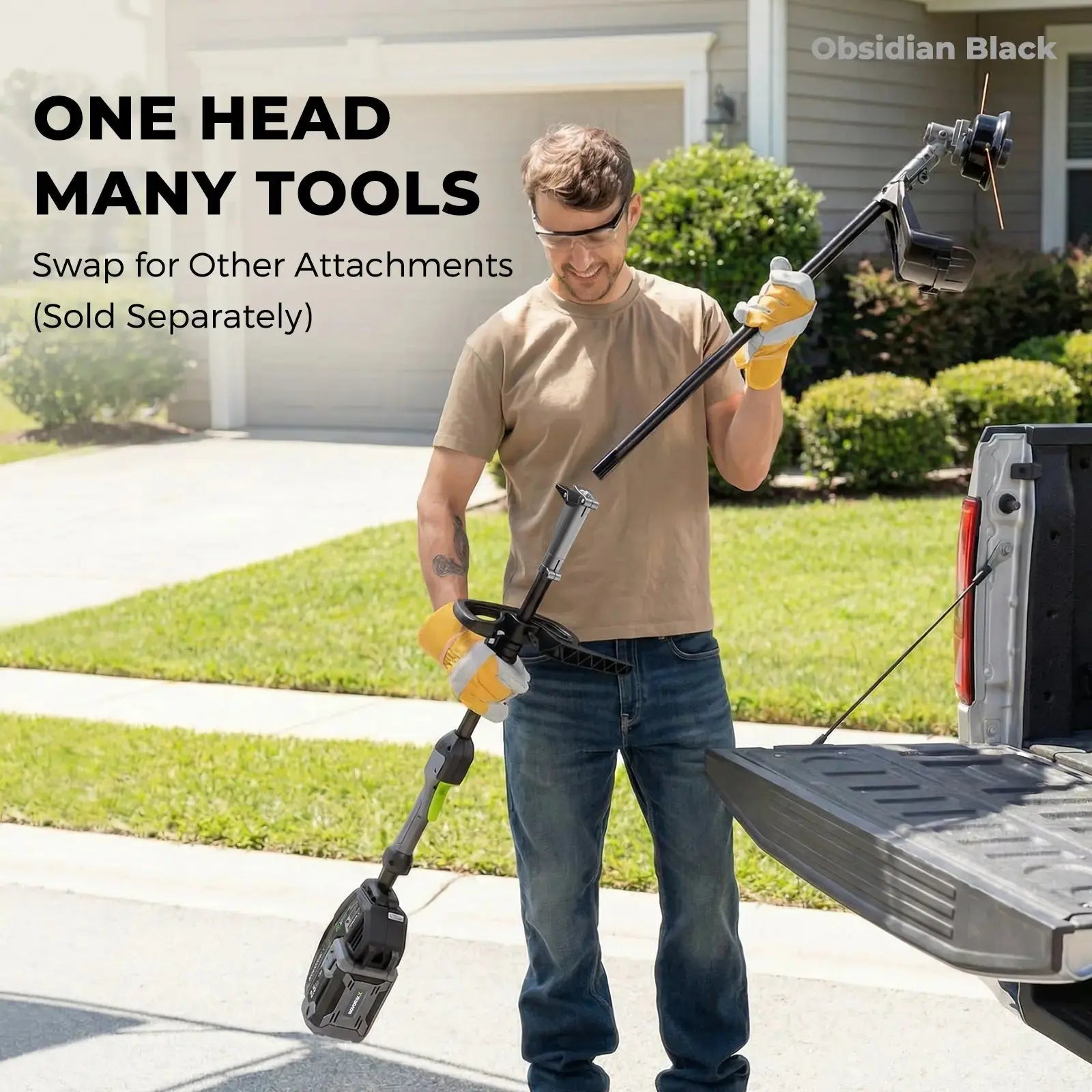 NovorikX Obsidian Black 60V Brushless Multi-Tool System 17-Inch String Trimmer Kit NovorikX