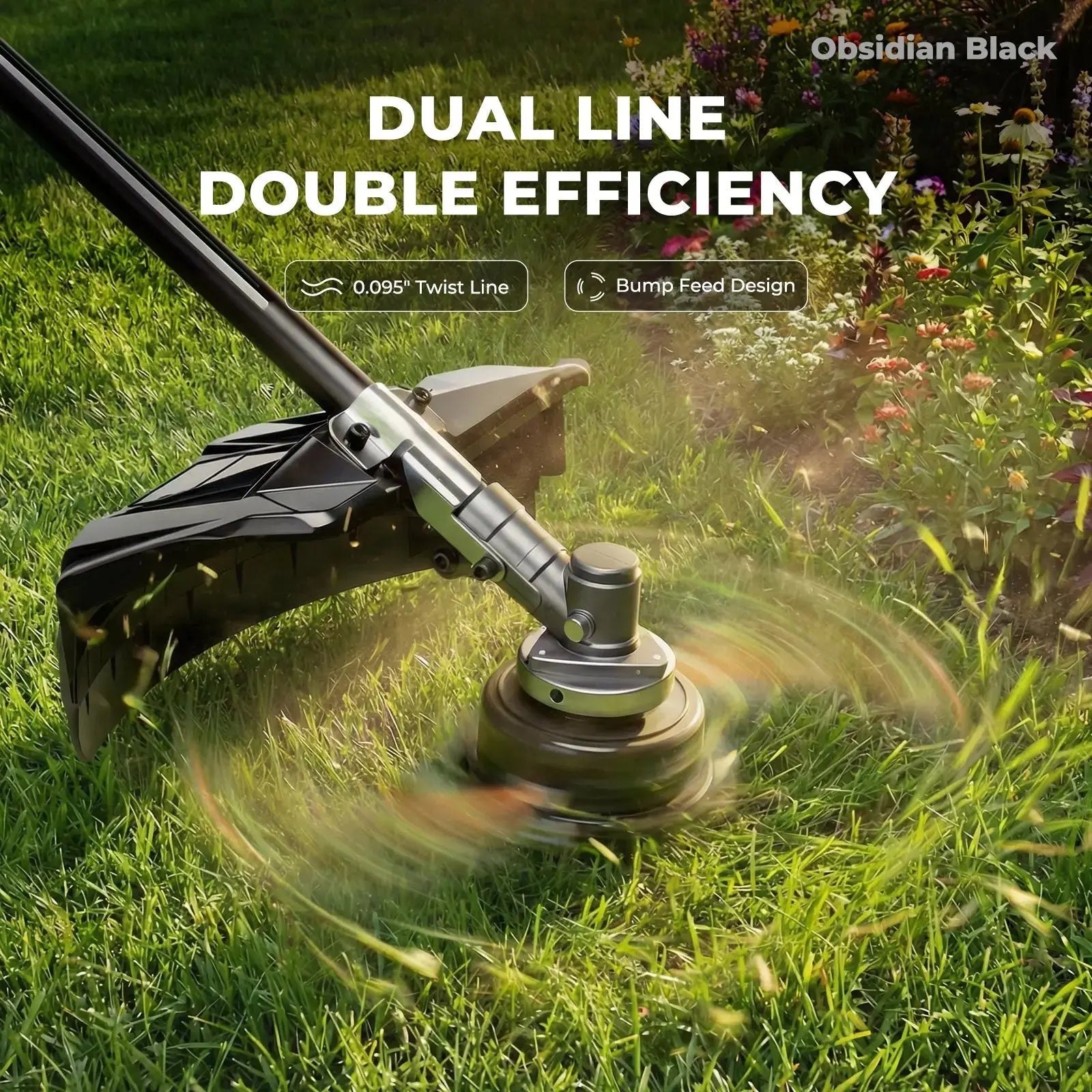 NovorikX Obsidian Black 60V Brushless Multi-Tool System 17-Inch String Trimmer Kit NovorikX