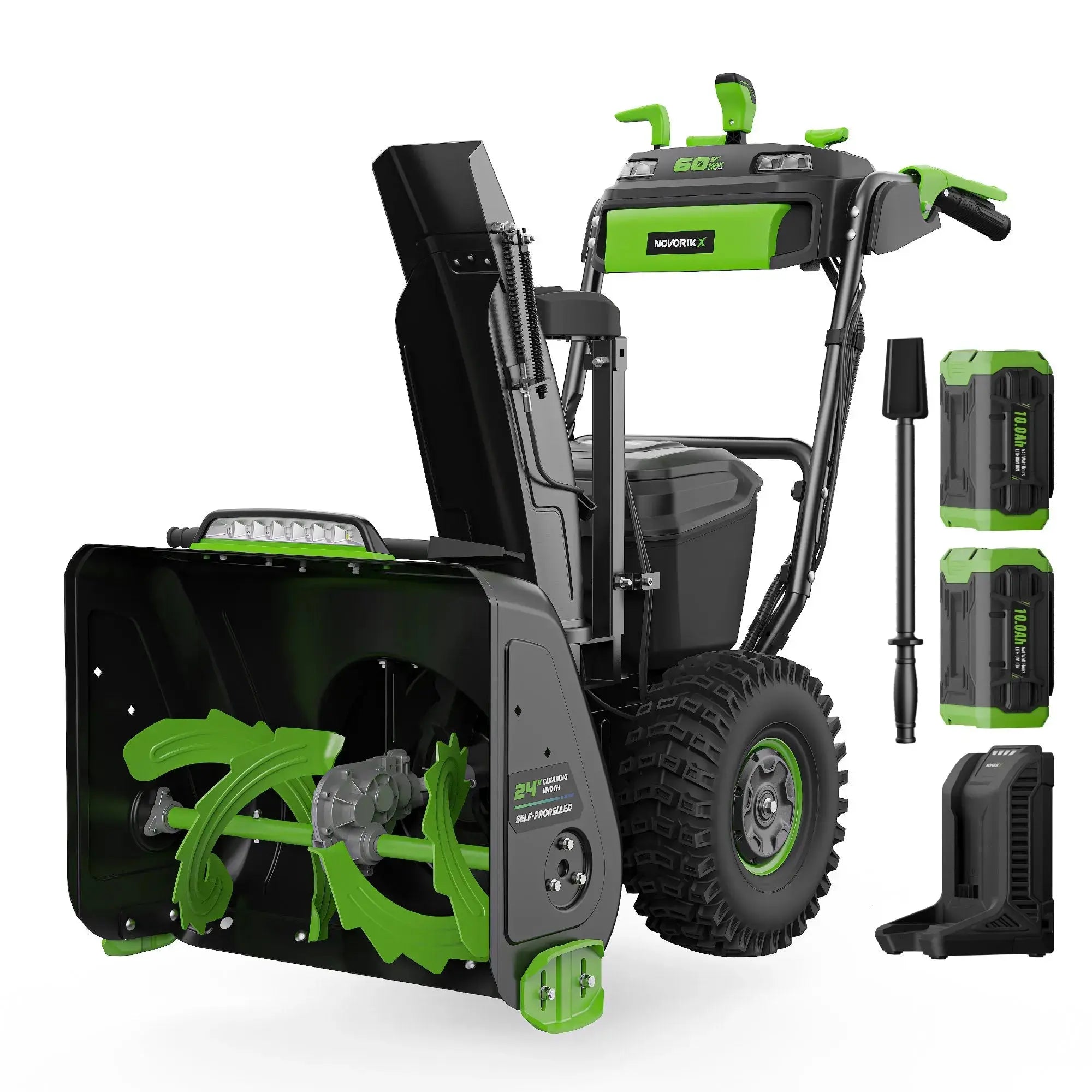 60V 24-Inch Self-Propelled 2-Stage Snow Blower NovorikX