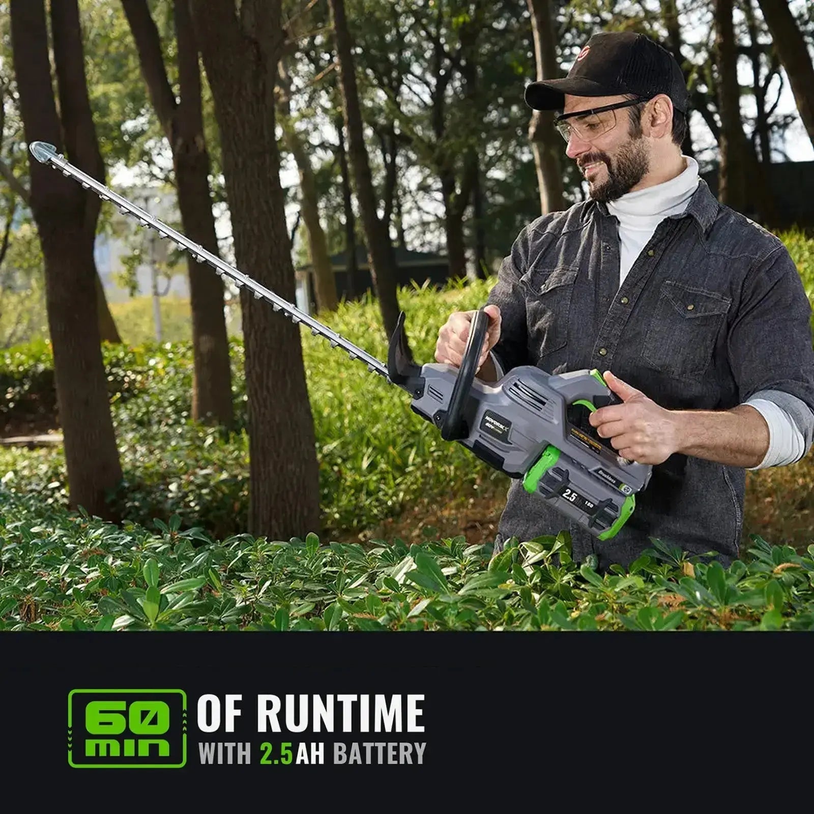 26-Inch 60V Electric Hedge Trimmer  NovorikX