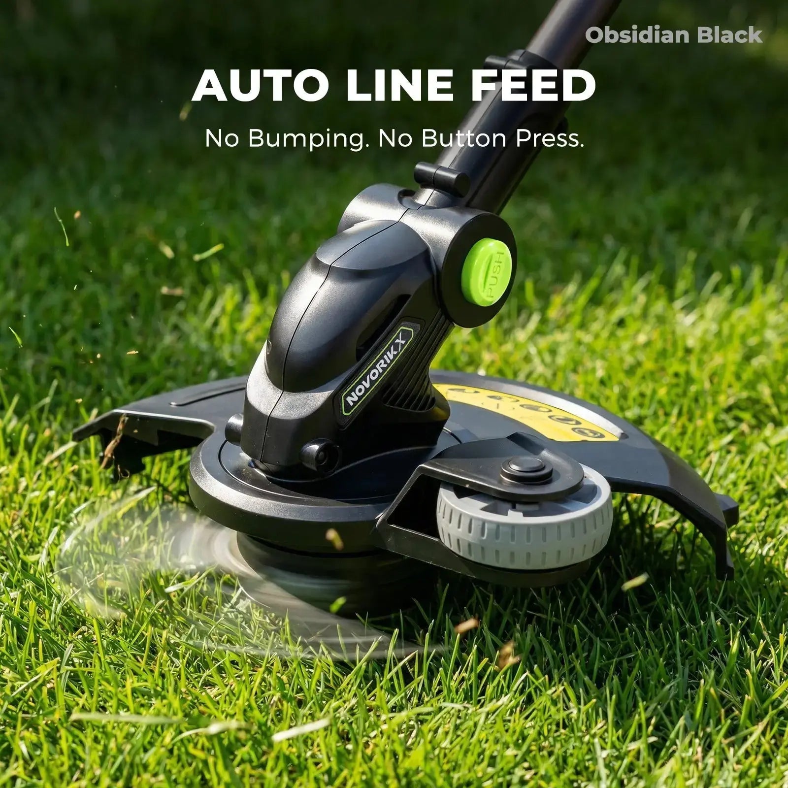 NovorikX Obsidian Black 20V Cordless 12-Inch Telescopic String Trimmer Kit  NovorikX