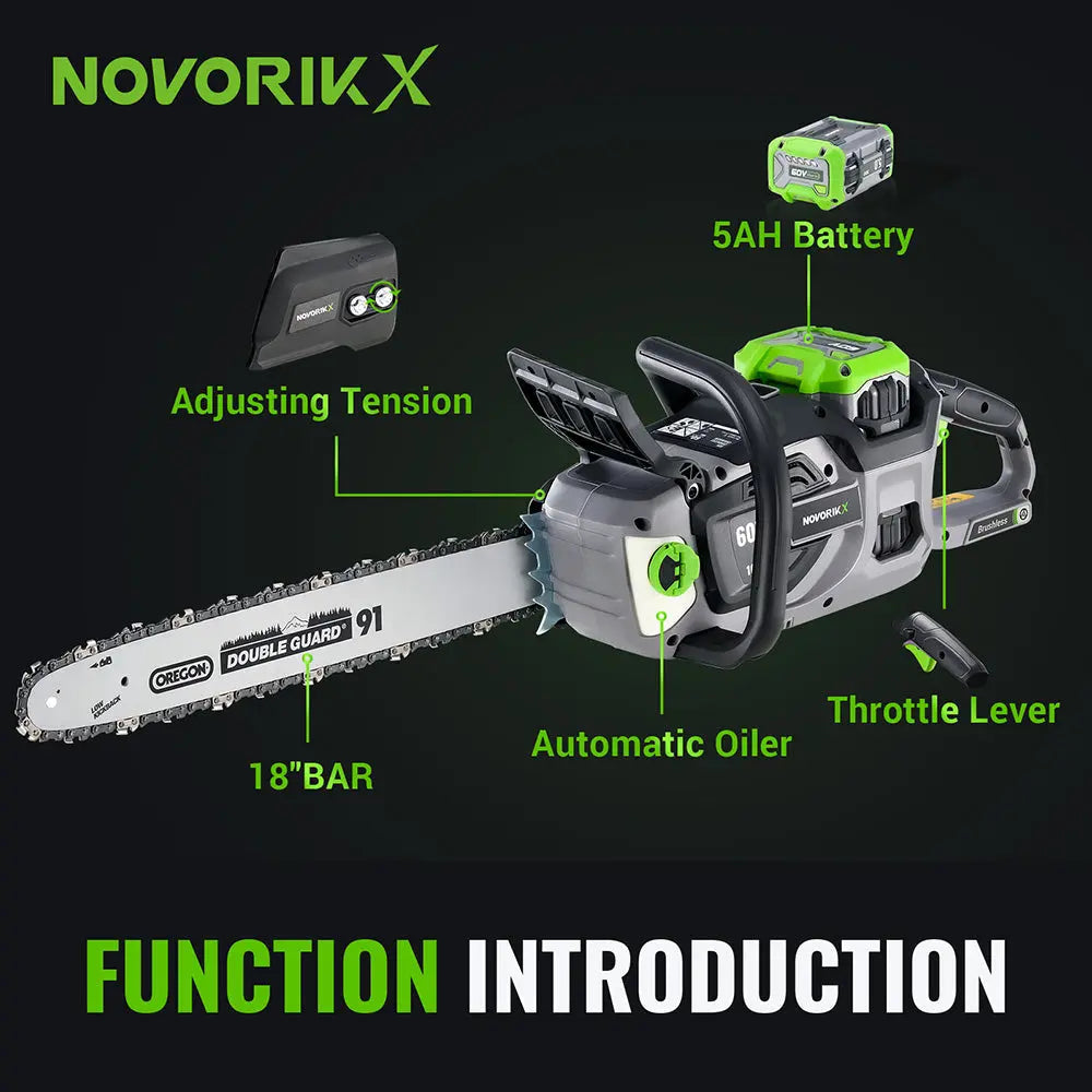 18/20-Inch 60V Electric Chainsaw - NovorikX