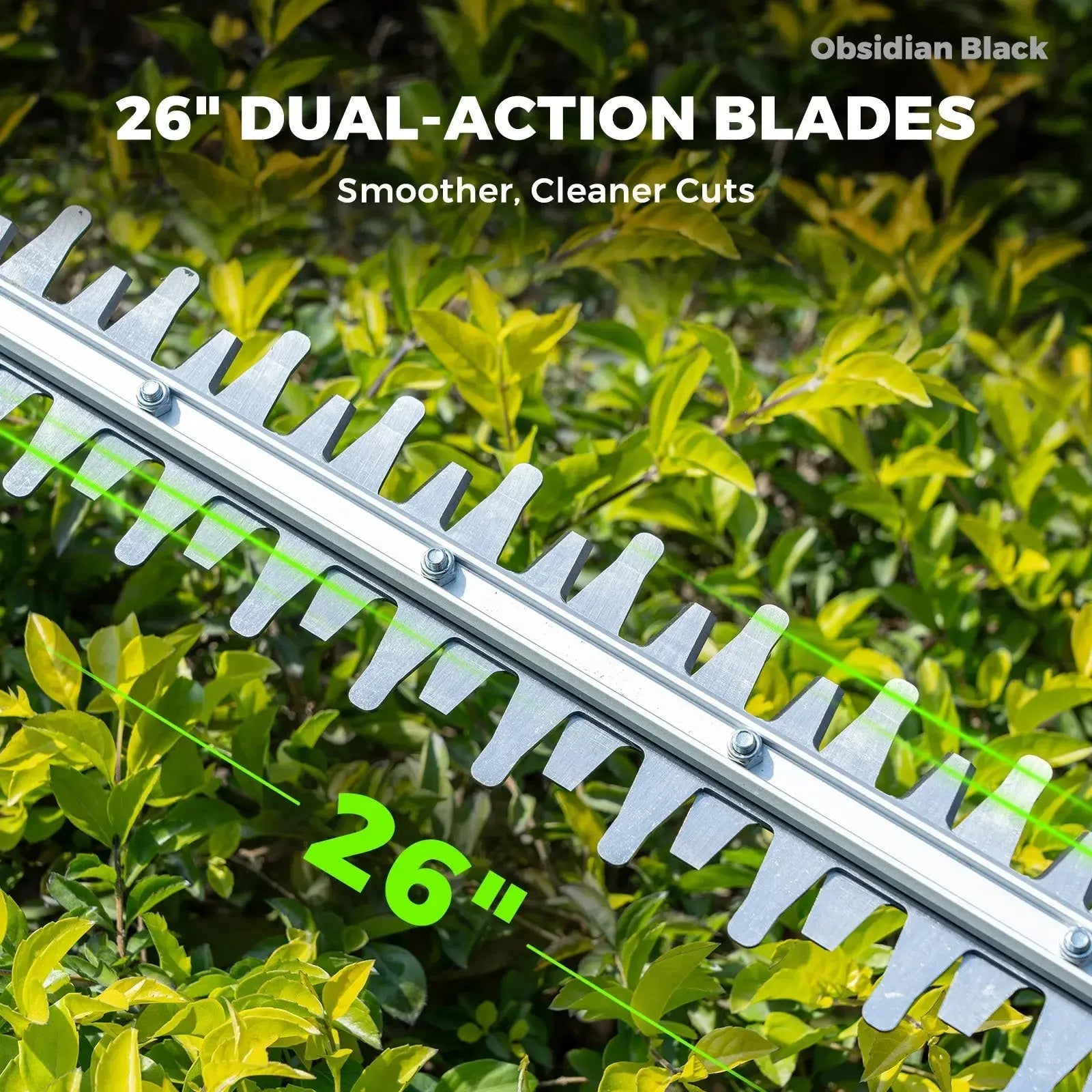 NovorikX Obsidian Black 60V Brushless 26-Inch Hedge Trimmer Kit  NovorikX