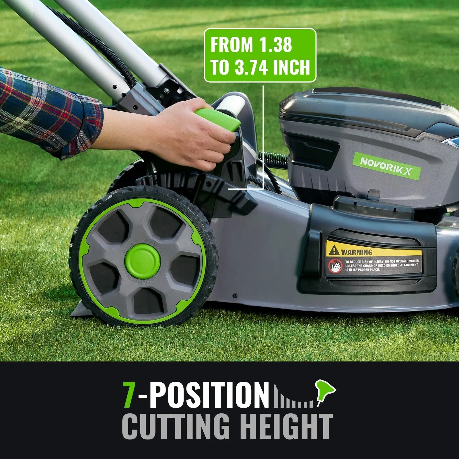 21-Inch 60V Cordless Lawn Mower - NovorikX
