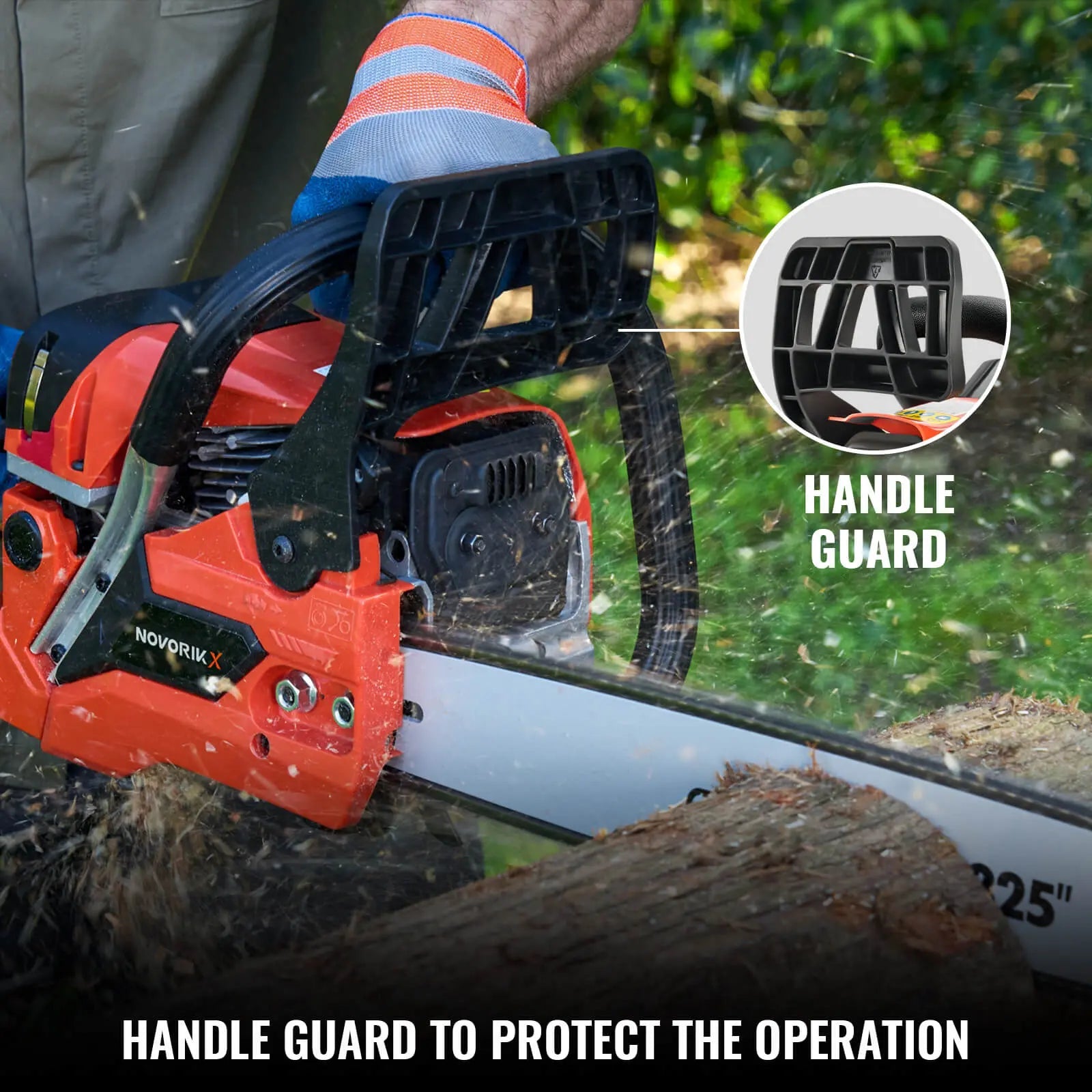 16/18-Inch Gas Powered Chainsaw (45CC)  NovorikX