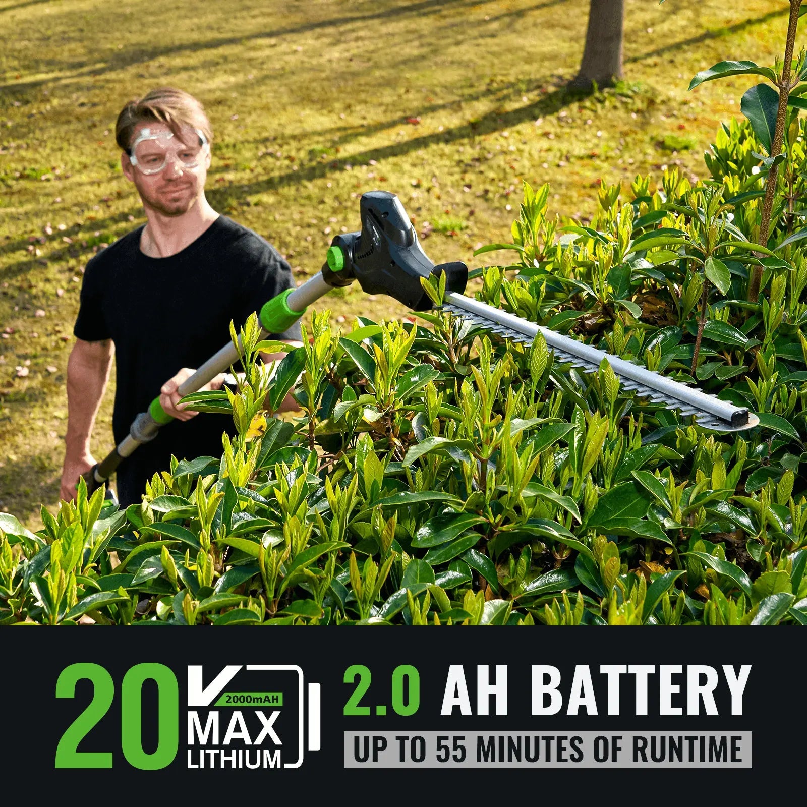 20V Cordless Pole Hedge Trimmer  NovorikX