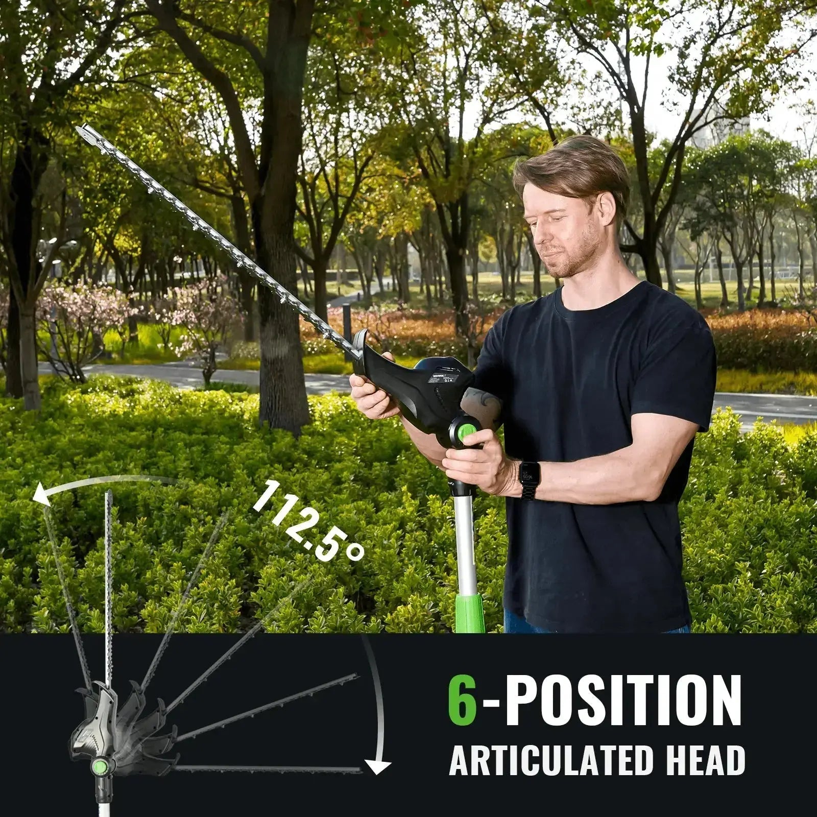 20V Cordless Pole Hedge Trimmer  NovorikX