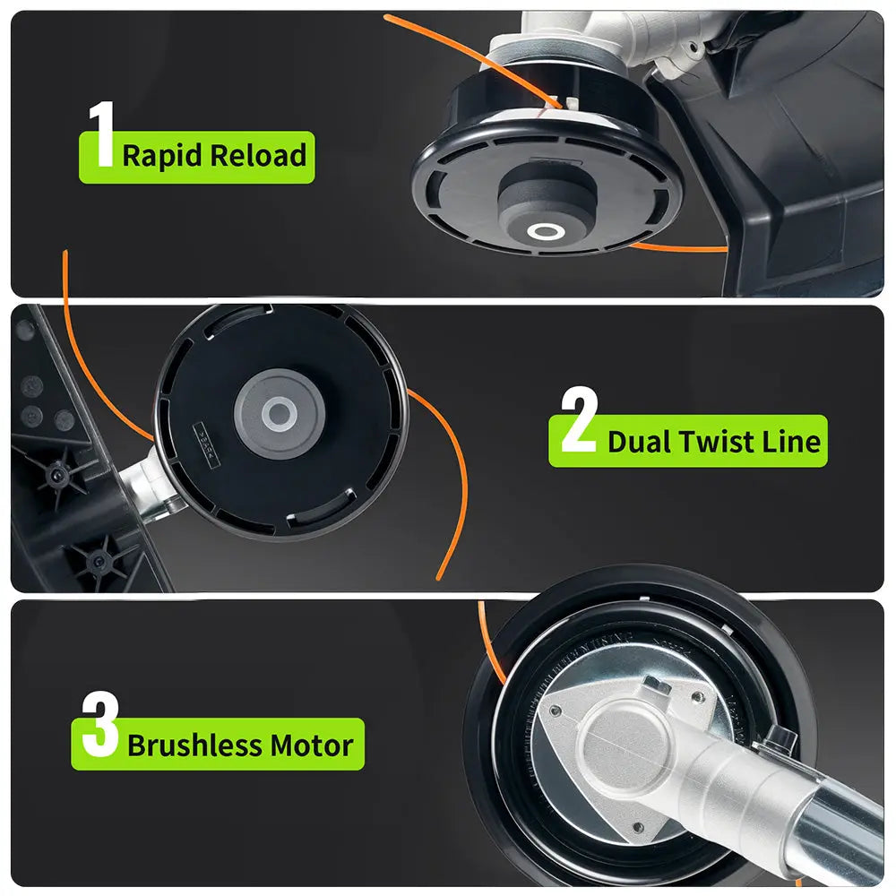 17-Inch 60V Cordless Electric String Trimmer - NovorikX